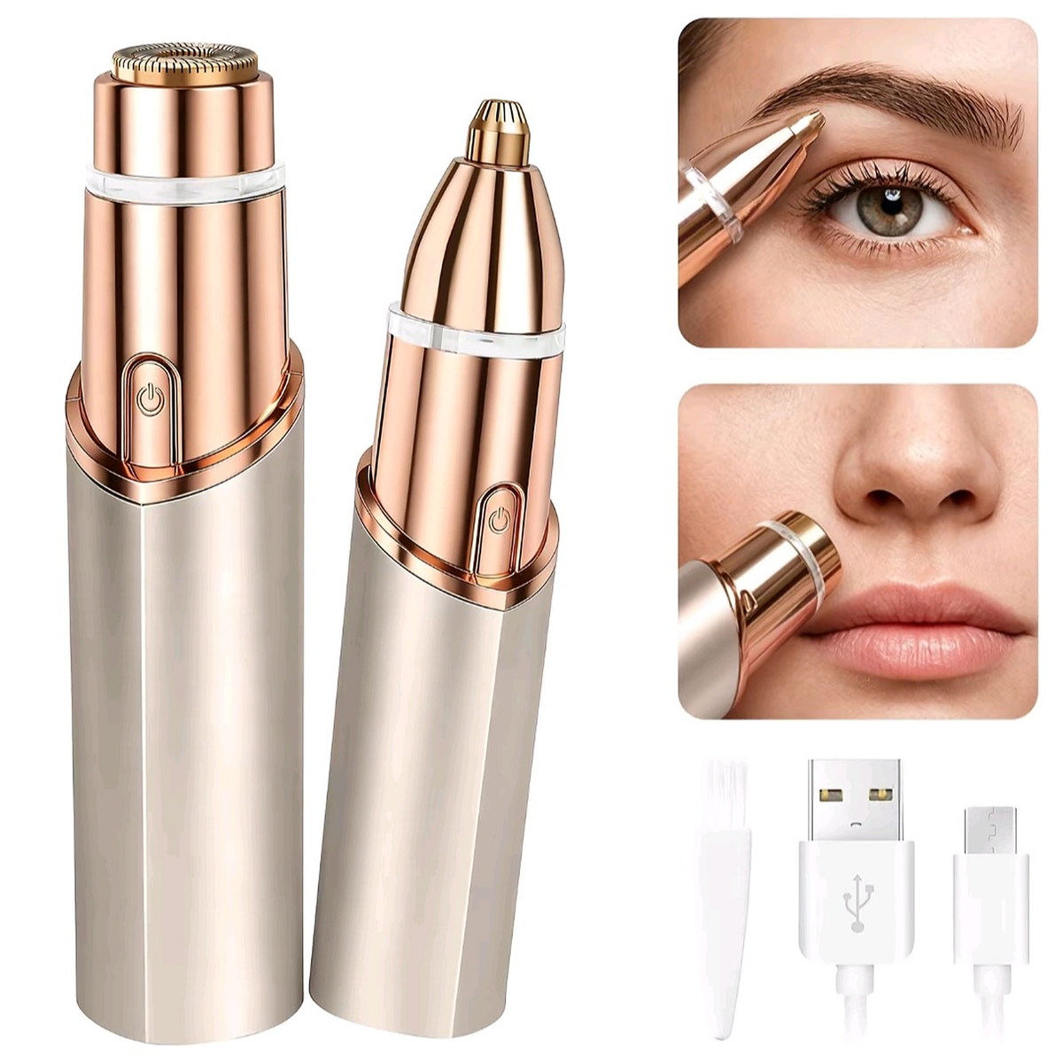 Recortadora de vello facial 2 en 1